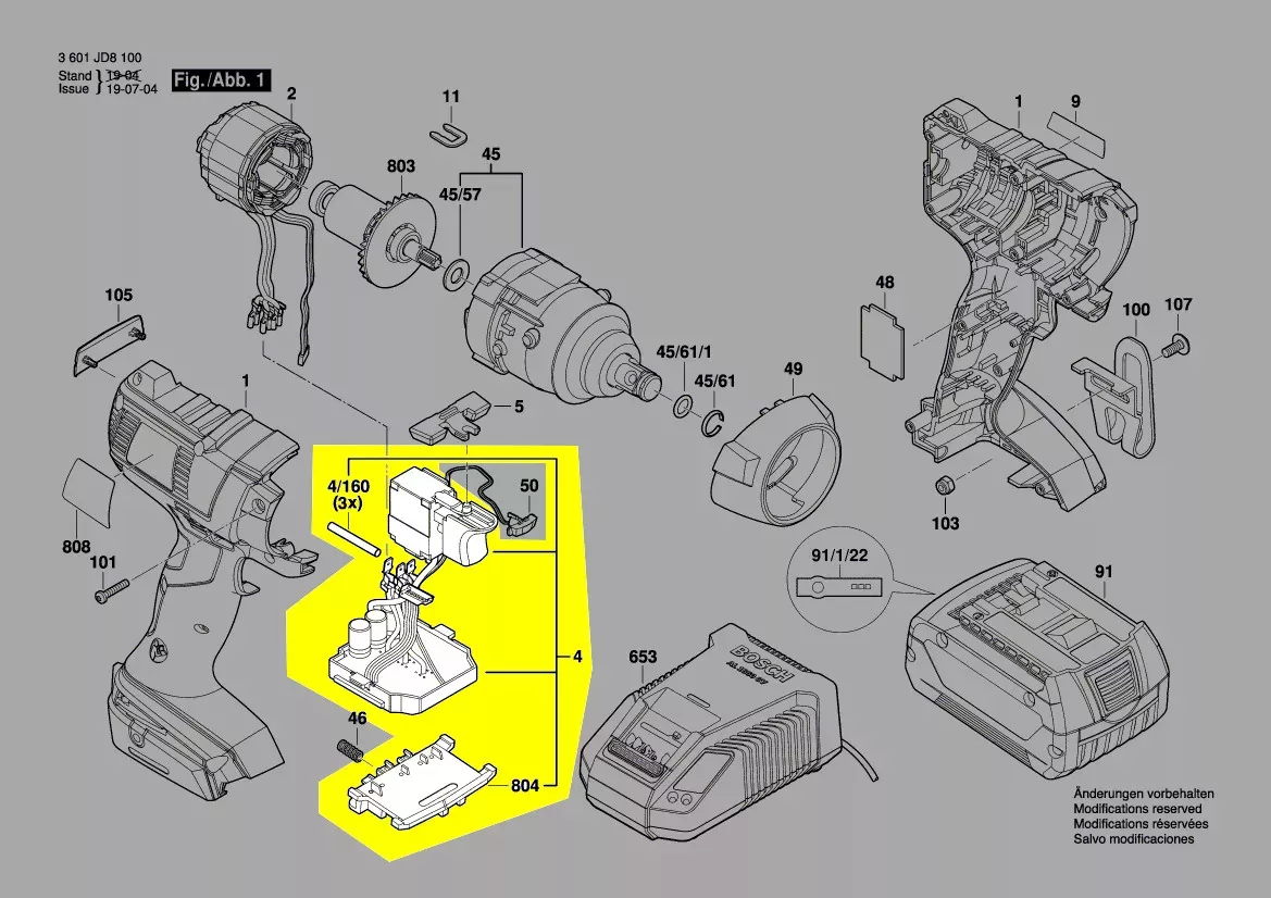 Module électronique réf. 1 600 A00 19T Bosch